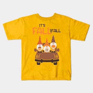 It's fall y'all gnome t-shirt Kids T-Shirt